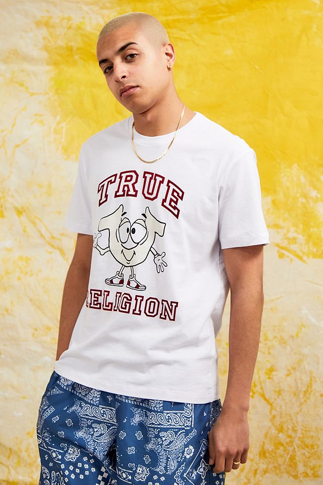 True Religion Optic White Shoey T-Shirt | Urban Outfitters UK