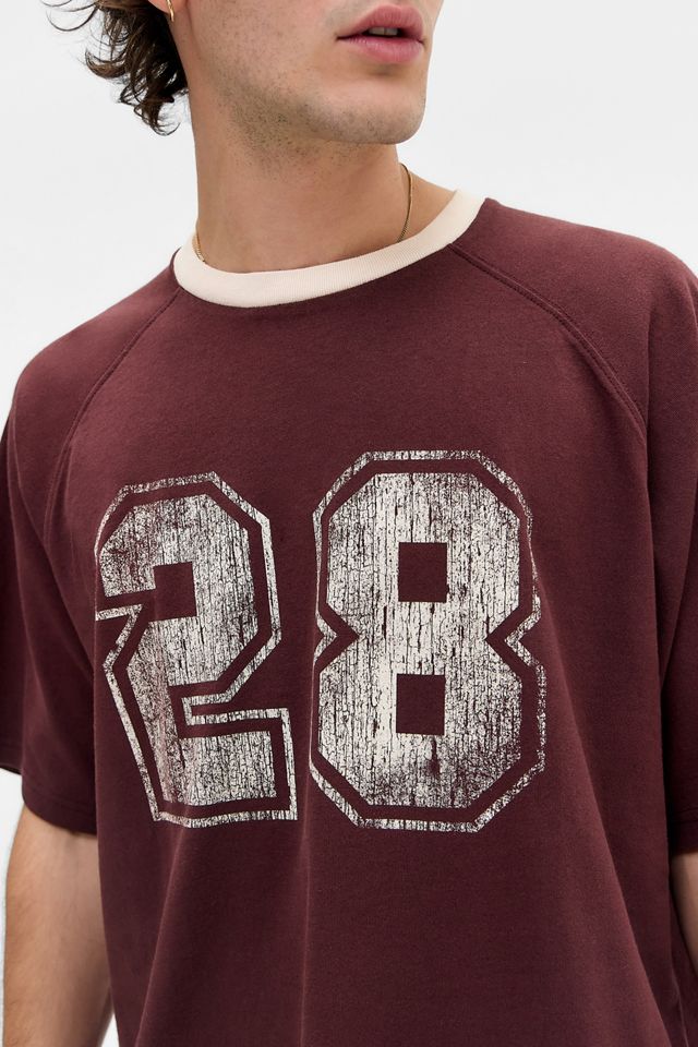 Camiseta Raglan 28 Color Burdeos UO #1
