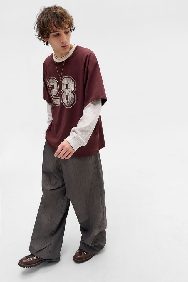 Camiseta Raglan 28 Color Burdeos UO #2
