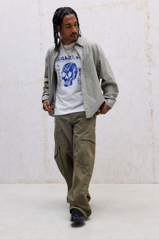 T-Shirt Archivis Ecru con Teschio #1