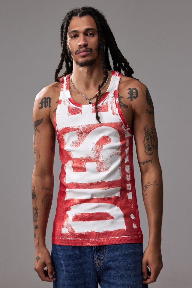 Diesel Red T Lift Bis Tank Top Urban Outfitters UK