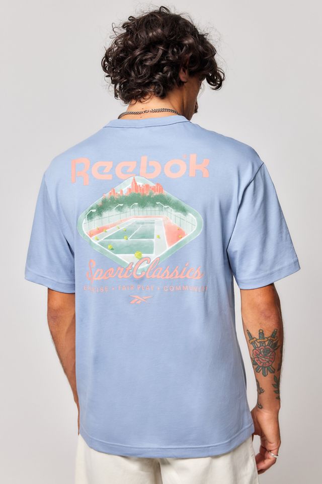 Reebok Blaues Vintage Court T-Shirt #4