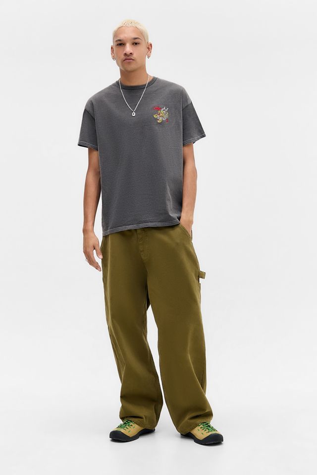 UO Tokyo Drachen Bestickt Motiv T-Shirt #1