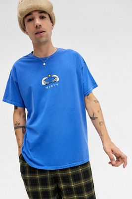 T-shirt à vagues bleu marine UO