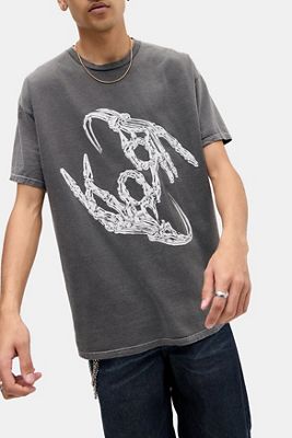 UO Verwaschen Schwarz Korn T-Shirt