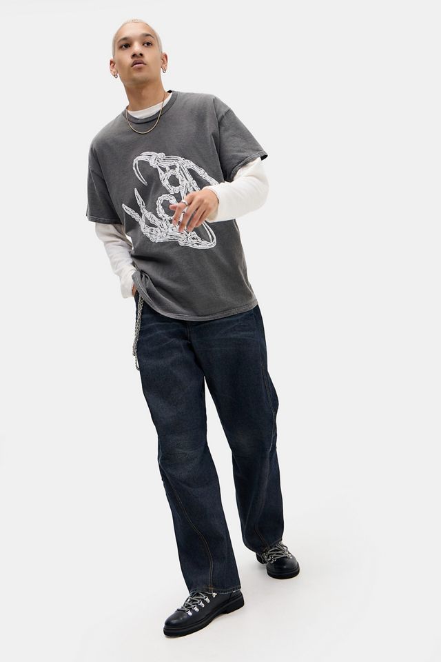 UO Verwaschen Schwarz Korn T-Shirt #1