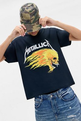 UO Washed Schwarz Metallica T-Shirt