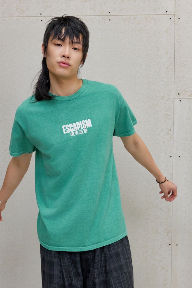 T-Shirt UO Green Escapism Plane #1