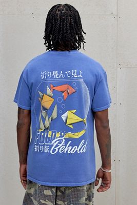 Camiseta UO Pez Origami Azul