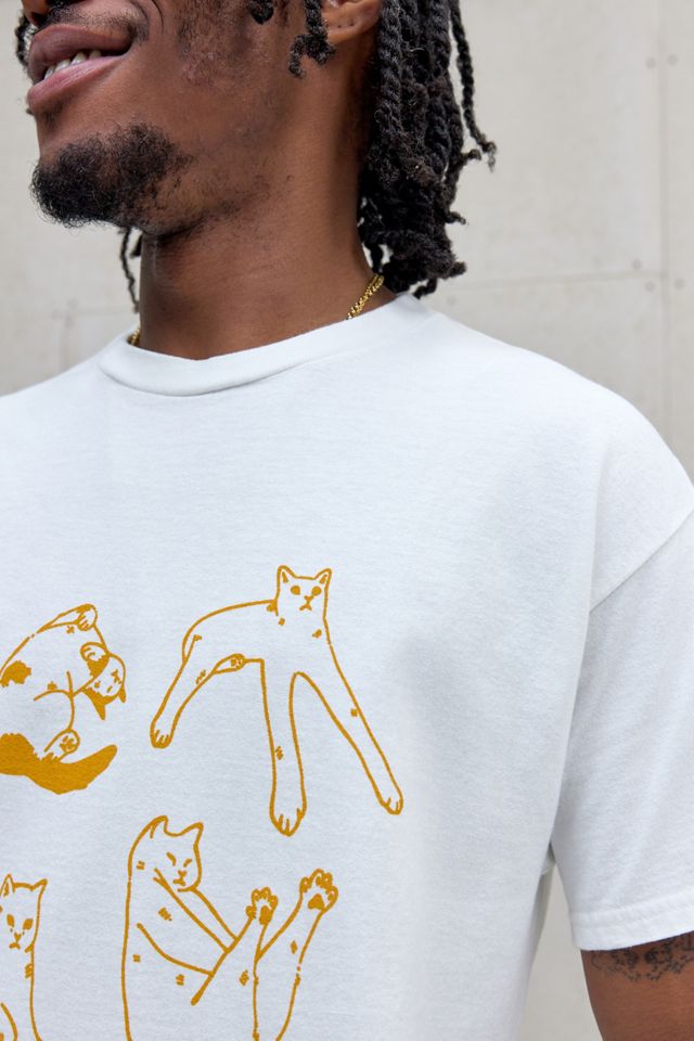 T-shirt UO blanc "Don't Mind Me" Chat #2