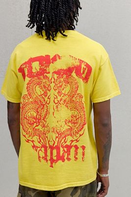UO Gelbes Tokyo Drachen T-Shirt