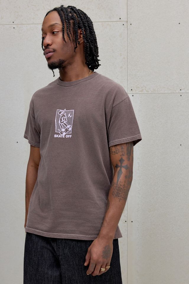 UO Brown Skateboard Poses T-Shirt #1