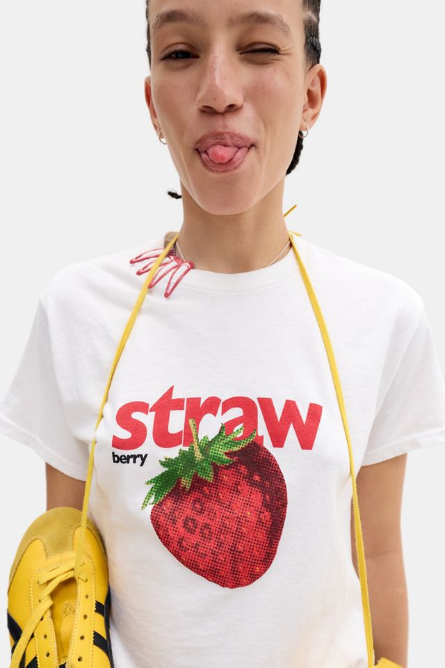 UO Weißes Erdbeer-T-Shirt #5