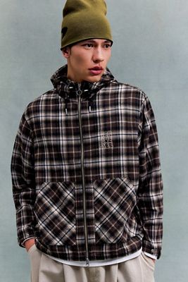 YESEYESEE Brown Plaid Wing Jacket