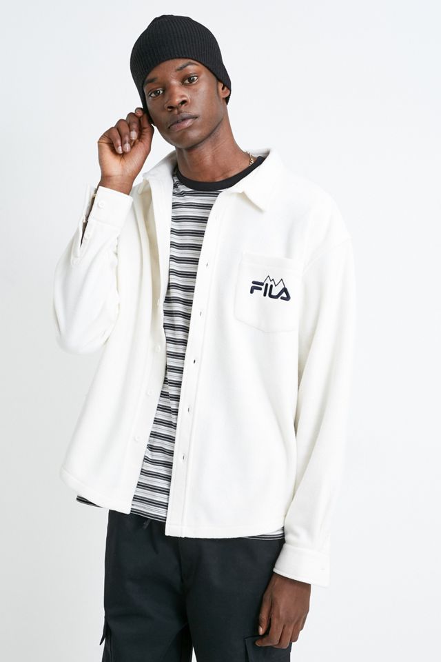 FILA / Urban Outfitters Exclusive – Shirt mit langen Ärmeln aus Fleece „Otis“ in Ecru #1