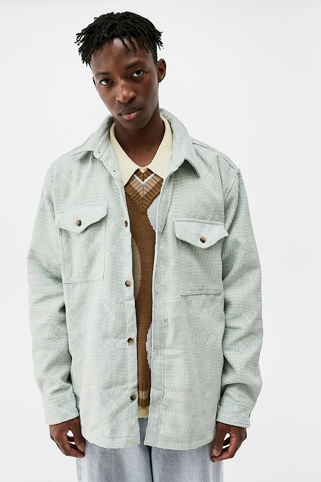 UO Mint Chenille Check Over-Shirt | Urban Outfitters UK
