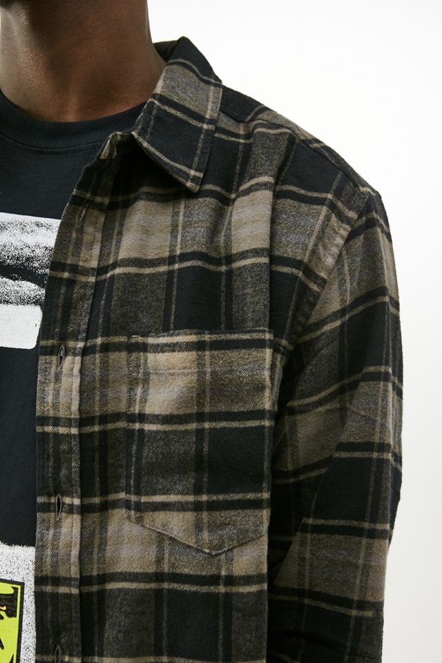 Chemise en flanelle à carreaux noir et blanc BDG #2