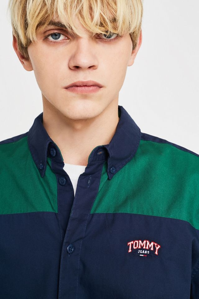 Tommy Jeans – Colour-Block-Hemd im Retrostyle in Marineblau #2