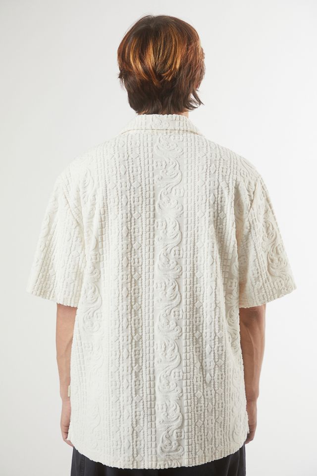 Camisa Jacquard de Botones Blanca UO #3