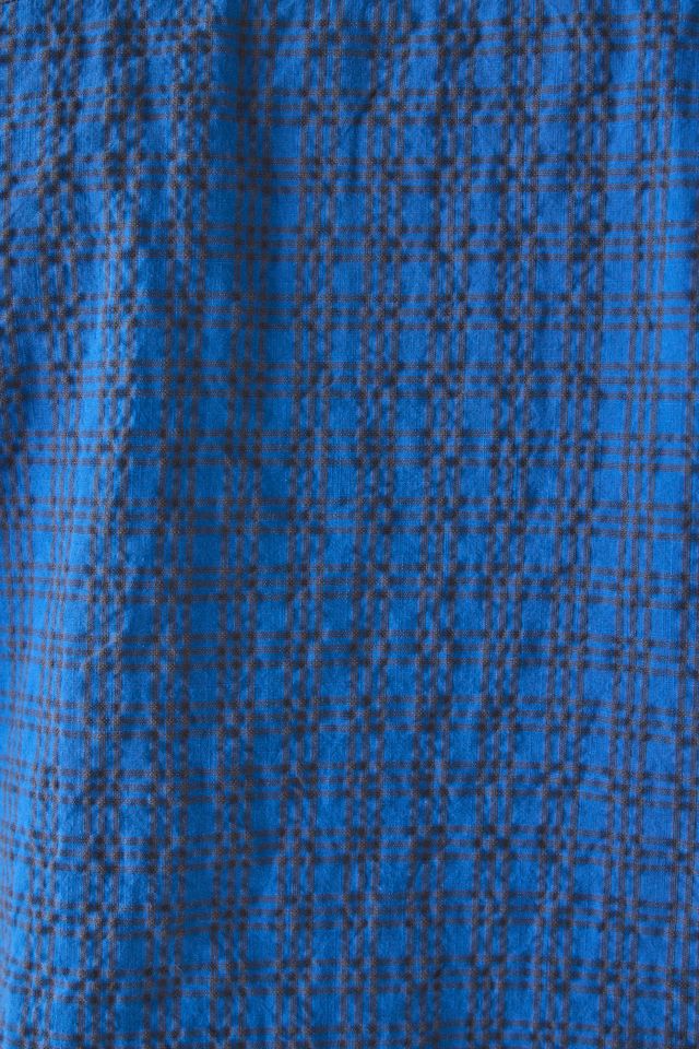 Chemise à manches longues à carreaux texturés bleus BDG #2