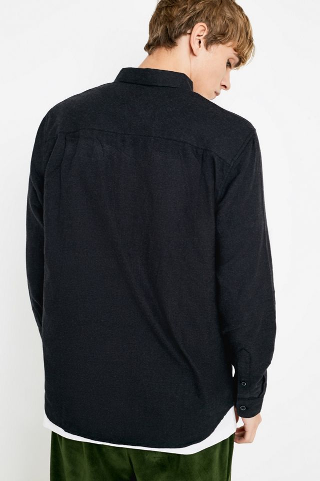 Shore Leave Black Brushed Herringbone Shirt #3