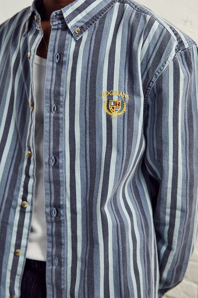 BDG Blue Stripe Twill Shirt  #1