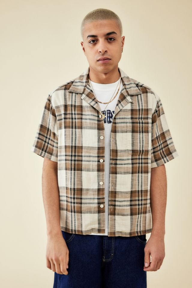 BDG Check Gauze Short-Sleeved Shirt | Urban Outfitters UK