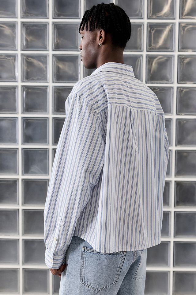 Chemise à rayures de popeline blanche Loom Nolan #2