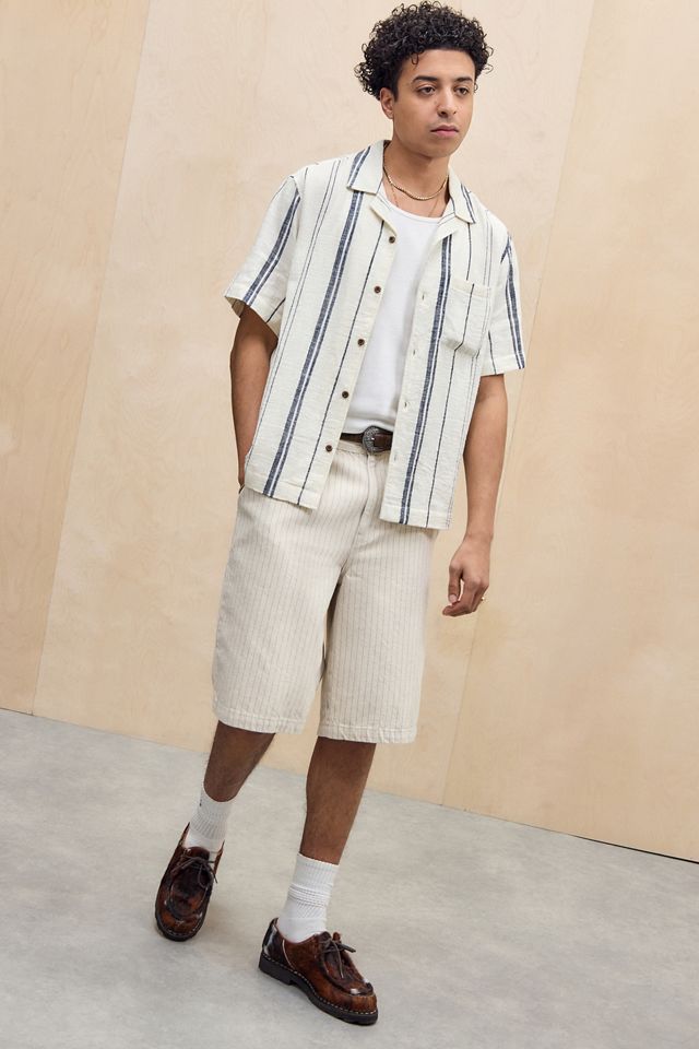 BDG White & Navy Nico Stripe Shirt #2