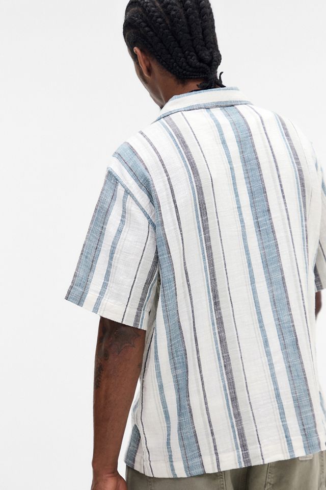 BDG White & Dark Teal Stripe Shirt #3