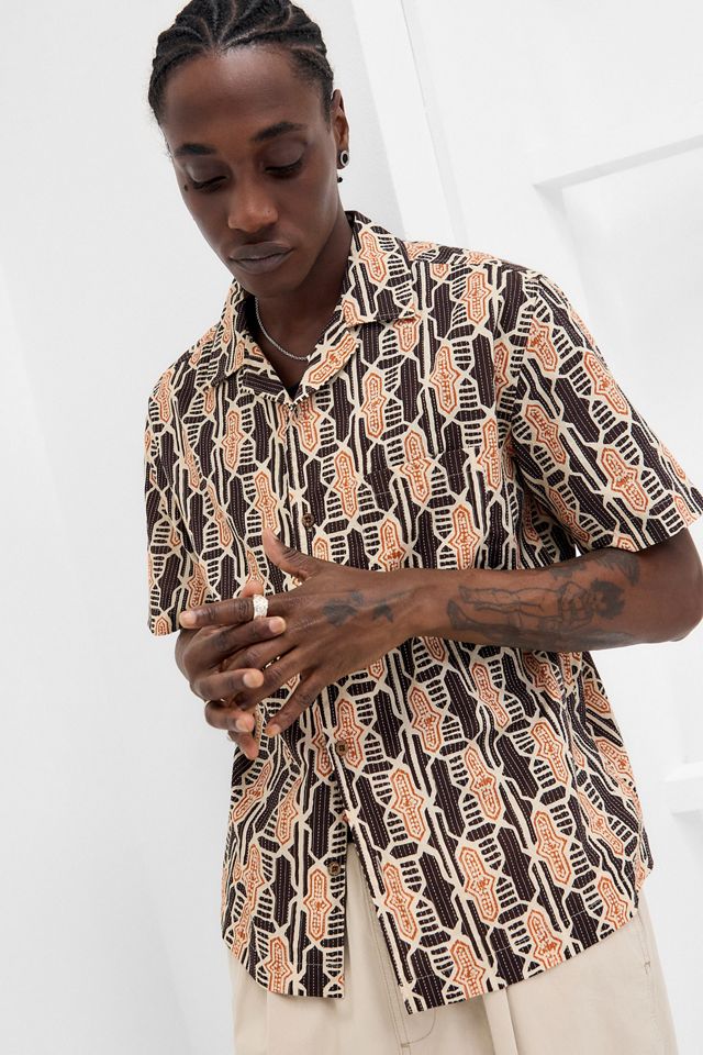 Camicia Stampa Geometrica Ayker Nera #4