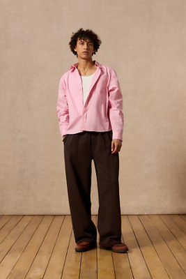 Loom Nolan Pink Poplin Business Shirt - Pink 2XL at Urban Outfitters
