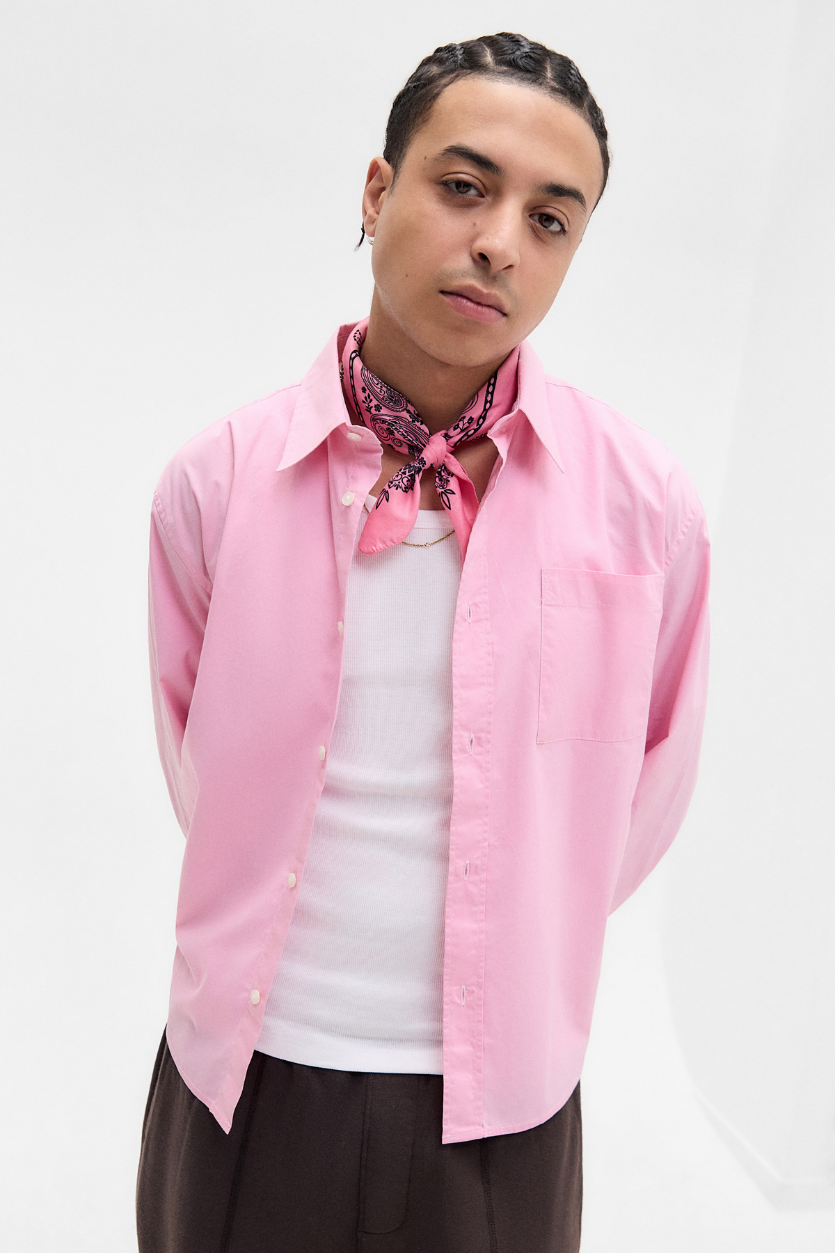 Loom Nolan Pink Poplin Business Shirt