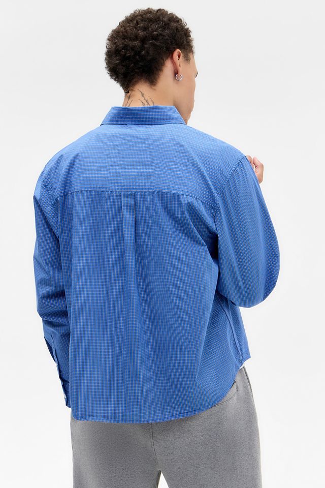 Camisa de Popelina a Cuadros Loom Azul Nolan de Manga Larga #3