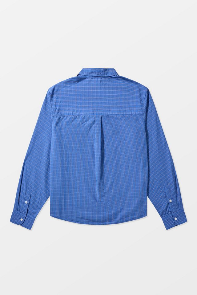 Camisa de Popelina a Cuadros Loom Azul Nolan de Manga Larga #6