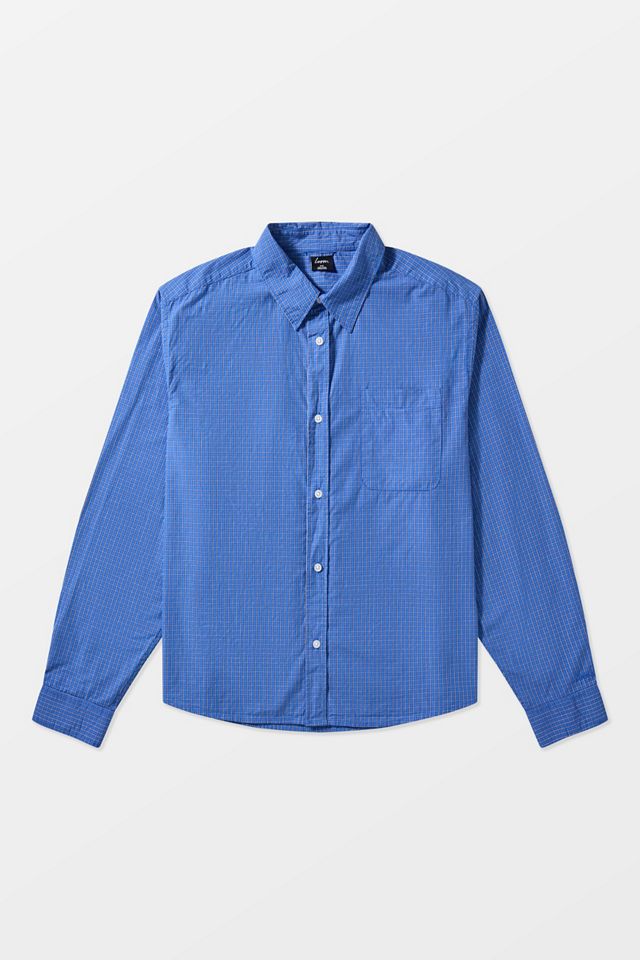 Camisa de Popelina a Cuadros Loom Azul Nolan de Manga Larga #7