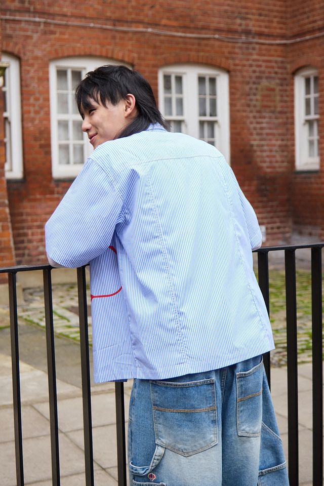 Jaded London Stereo Stripe Short Sleeve Shirt | Urban