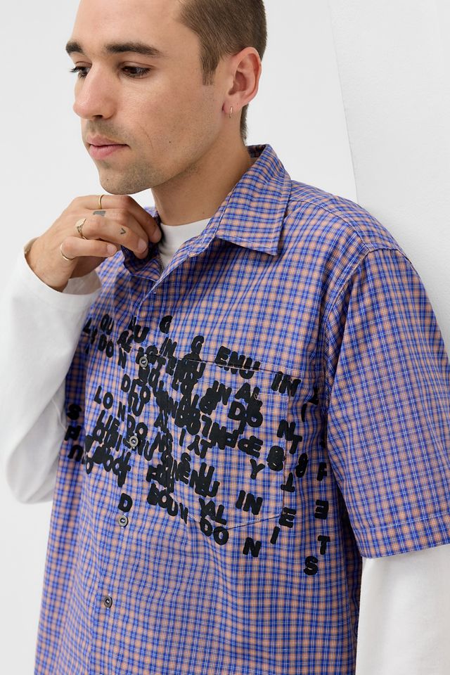 Jaded London UO Exklusives Blaues Typo-Shirt #2
