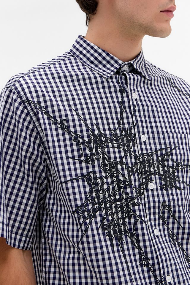 Jaded London Blue Atom Checked Shirt | Urban Outfitters UK