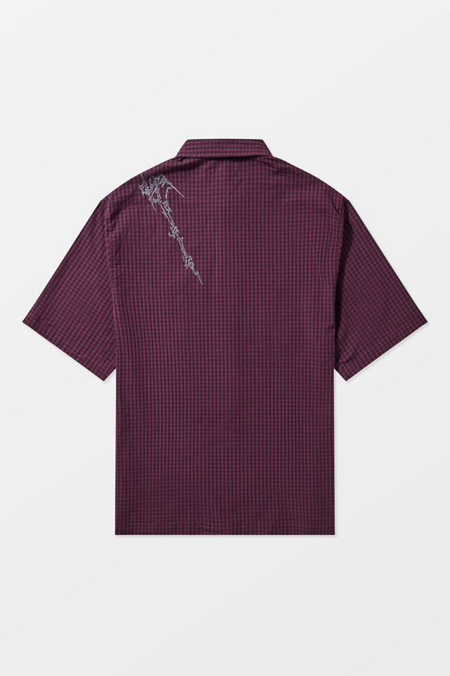 Jaded London Red Atom Checked Shirt | Urban Outfitters UK