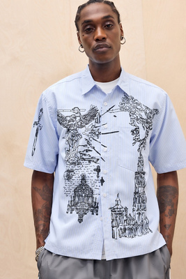 ★JADED LONDON UK★ Script Pinstripe Shirt Script Pinstripe Shirt | Jaded London | Clothing