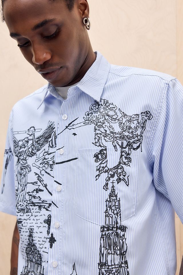 ★JADED LONDON UK★ Script Pinstripe Shirt Script Pinstripe Shirt | Jaded London | Clothing