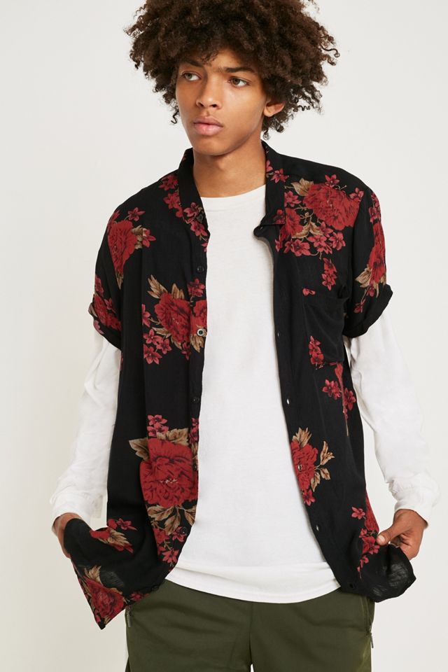 Rolla's Beach Boy Night Flower Camicia Nera #1