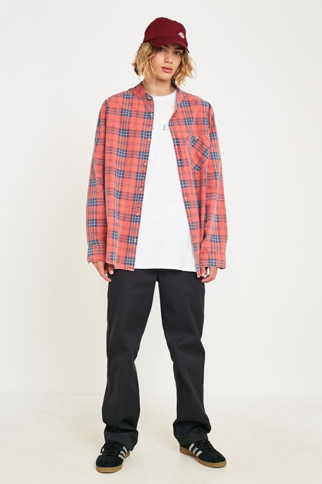 Rolla’s Red Lennox Checked Long-Sleeve Shirt | Urban Outfitters UK