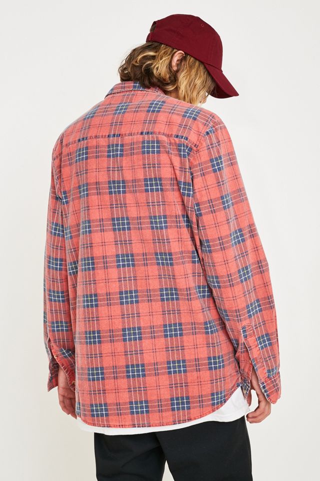 Rolla’s Red Lennox Checked Long-Sleeve Shirt | Urban Outfitters UK