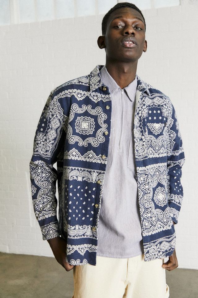 UO Bandana Print Brushed Twill Shirt | Urban Outfitters UK