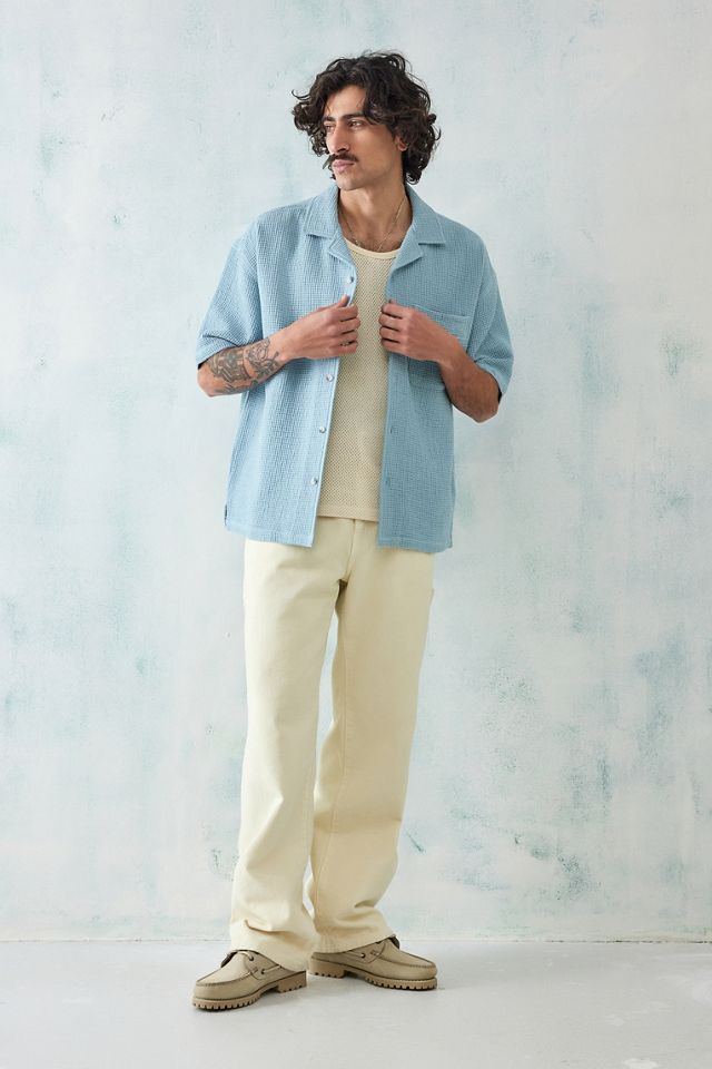 BDG Blue Waffle Shirt #1