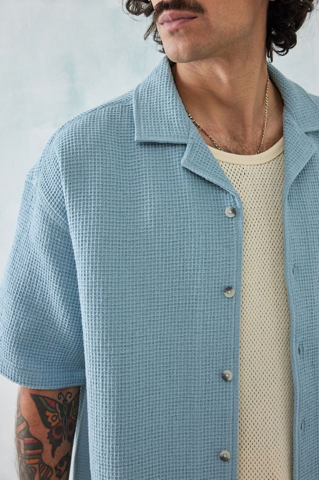 BDG Blue Waffle Shirt #2