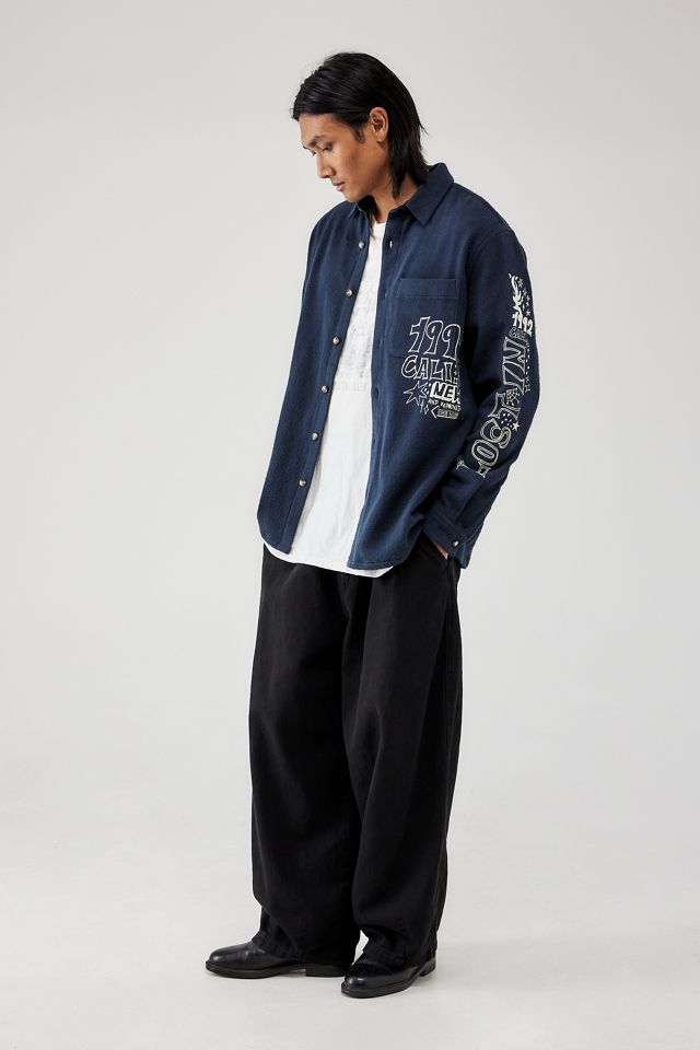 BDG Brushed Twill Navy Doodle Shirt #2