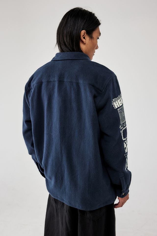 BDG Brushed Twill Navy Doodle Shirt #3